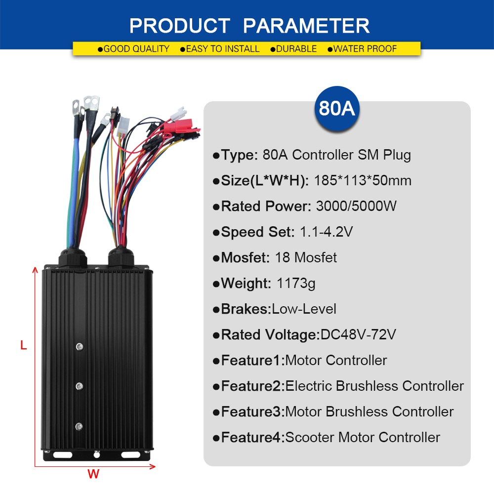 Pengontrol Gelombang Sinus unt - Sine Wave Controller 48V 72V 80A ulasan dan harga
